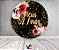 Painel De Festa Redondo 1,50x1,50 - Meus 52 Anos Dourado Floral 087 - Imagem 2