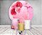 Painel De Festa Redondo 1,50 x 1,50 + Trio De Capas Cilindro - Efeito Marmorizado Rosa com Flores 016 - Imagem 2