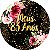 Painel De Festa Redondo 1,50x1,50 - Meus 83 Anos Dourado Floral 115 - Imagem 1