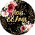 Painel De Festa Redondo 1,50x1,50 - Meus 88 Anos Dourado Floral 120 - Imagem 1