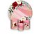 Painel De Festa Redondo 1,50 x 1,50 + Trio De Capas Cilindro - Efeito Marmorizado Rosa Floral 052 - Imagem 1