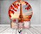 Painel De Festa Redondo 1,50 x 1,50 + Trio De Capas Cilindro - Paris Torre Eiffel Aquarela 001 - Imagem 2