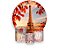 Painel De Festa Redondo 1,50 x 1,50 + Trio De Capas Cilindro - Paris Torre Eiffel Aquarela 001 - Imagem 1