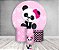 Painel De Festa Redondo 1,50 x 1,50 + Trio De Capas Cilindro - Panda Rosa Menina 002 - Imagem 2
