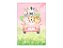 Painel De Festa Vertical 1,50 x 2,20 - Safari Cute Rosa 019 - Imagem 1