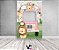 Painel De Festa Vertical Interativo 1,50x2,20 - Safari Rosa com Flores 092 - Imagem 2