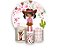 Painel De Festa Redondo 1,50 x 1,50 + Trio De Capas Cilindro - Country Boiadeira Flores 021 - Imagem 1