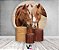 Painel De Festa Redondo 1,50 x 1,50 + Trio De Capas Cilindro - Country Cavalos Realistas 033 - Imagem 2