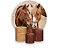 Painel De Festa Redondo 1,50 x 1,50 + Trio De Capas Cilindro - Country Cavalos Realistas 033 - Imagem 1