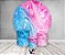Painel De Festa Redondo 1,50 x 1,50 + Trio De Capas Cilindro - Tie Dye Rosa e Azul 008 - Imagem 2
