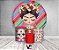 Painel De Festa Redondo 1,50 x 1,50 + Trio De Capas Cilindro - Boneca  Frida Kahlo Cute 004 - Imagem 2