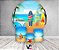 Painel De Festa Redondo 1,50 x 1,50 + Trio De Capas Cilindro - Praia Beach Surf 002 - Imagem 2
