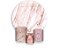 Painel De Festa Redondo 1,50 x 1,50 + Trio De Capas Cilindro - Efeito Mármore Rose Gold 029 - Imagem 1