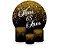 Painel De Festa Redondo 1,50 x 1,50 + Trio De Capas Cilindro - Efeito Glitter Dourado Meus 65 Anos 048 - Imagem 1