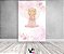 Painel De Festa Vertical 1,50 x 2,20 - Batizado Anjinha Rosa Floral 012 - Imagem 2