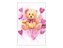 Painel De Festa Vertical 1,50 x 2,20 - Chá de Bebê Ursinha Corações Rosas 027 - Imagem 1