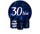 Painel De Festa Redondo 1,50 x 1,50 + Trio De Capas Cilindro - 30 Anos 30TÃO Azul 198 - Imagem 2