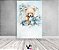 Painel De Festa Vertical 1,50 x 2,20 - Chá de Bebê Urso Flores e Laços 076 - Imagem 2