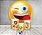 Painel De Festa Redondo 1,50 x 1,50 + Trio De Capas Cilindro - Emojis 013 - Imagem 2