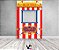 Painel De Festa Vertical Interativo 1,50x2,20 - Bilheteria Circo Azul e Vermelho 056 - Imagem 2