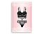 Painel De Festa Vertical 1,50 x 2,20 - Chá de Lingerie Preto Fundo Rosa 002 - Imagem 1