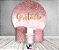 Painel De Festa Redondo 1,50 x 1,50 + Trio De Capas Cilindro - Rose Efeito Glitter Gratidão 087 - Imagem 2
