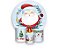 Painel De Festa Redondo 1,50 x 1,50 + Trio De Capas Cilindro - Natal Papai Noel Cute 005 - Imagem 1