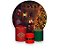Painel De Festa Redondo 1,50 x 1,50 + Trio De Capas Cilindro - Decoração com Árvore de Natal 007 - Imagem 1
