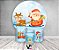Painel De Festa Redondo 1,50 x 1,50 + Trio De Capas Cilindro - Natal Papai Noel e Rena 014 - Imagem 2