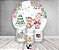 Painel De Festa Redondo 1,50 x 1,50 + Trio De Capas Cilindro -  Papai Noel Cute 028 - Imagem 2