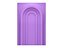 Painel De Festa Vertical 1,50 x 2,20 - Parede Arco Portal com Curvas Roxo 011 - Imagem 1