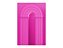 Painel De Festa Vertical 1,50 x 2,20 - Parede Arco Portal Curvas Ripadas Pink 013 - Imagem 1