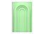 Painel De Festa Vertical 1,50 x 2,20 - Parede Arco Portal com Curvas Verde Suave 014 - Imagem 1