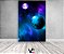 Painel De Festa Vertical 1,50 x 2,20 - Galáxia Universo Azul e Verde 011 - Imagem 2