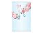 Painel De Festa Vertical 1,50 x 2,20 - Flores Rosas Fundo Azul Claro 002 - Imagem 1