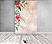 Painel De Festa Vertical 1,50 x 2,20 - Efeito Glitter com Flores Rosas 022 - Imagem 2