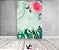 Painel De Festa Vertical 1,50 x 2,20 - Flor Rosa com Efeito Mármore Verde 024 - Imagem 2