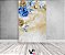 Painel De Festa Vertical 1,50 x 2,20 - Floral Azul e Dourado 026 - Imagem 2
