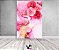 Painel De Festa Vertical 1,50 x 2,20 - Flores Efeito Mármore Rosa e Dourado 028 - Imagem 2