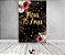 Painel De Festa Vertical 1,50 x 2,20 - Meus 15 Anos Dourado Floral 032 - Imagem 2