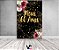 Painel De Festa Vertical 1,50 x 2,20 - Meus 60 Anos Dourado Floral 037 - Imagem 2