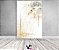 Painel De Festa Vertical 1,50 x 2,20 - Flores Brancas com Efeito Glitter Dourado 060 - Imagem 2
