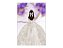 Painel De Festa Vertical 1,50 x 2,20 - Princesa Vestido Branco e Flores Lilás 090 - Imagem 1