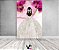 Painel De Festa Vertical 1,50 x 2,20 - Princesa Vestido Branco com Flores Pink 092 - Imagem 2