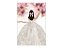 Painel De Festa Vertical 1,50 x 2,20 - Princesa Vestido Branco com Flores Rosas 099 - Imagem 1