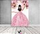 Painel De Festa Vertical 1,50 x 2,20 - Princesa Vestido e Flores Rosas 100 - Imagem 2