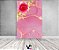 Painel De Festa Vertical 1,50 x 2,20 - Flores Efeito Mármore Rosa 101 - Imagem 2