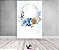 Painel De Festa Vertical 1,50 x 2,20 - Floral Azul e Dourado 123 - Imagem 2