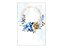 Painel De Festa Vertical 1,50 x 2,20 - Floral Azul e Dourado 123 - Imagem 1
