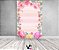 Painel De Festa Vertical 1,50 x 2,20 - Listras E Floral Rosa 015 - Imagem 2